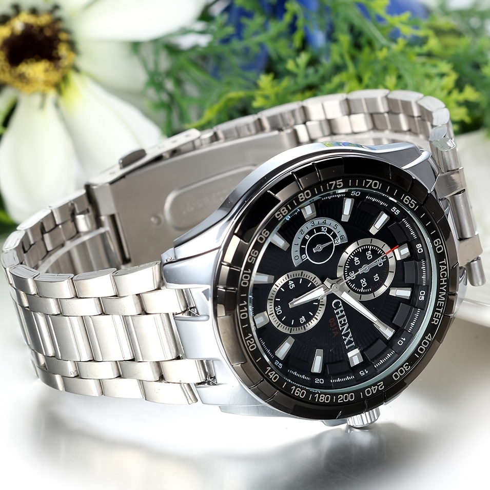 Large Dial Stainless Men's Watch Men's Gift