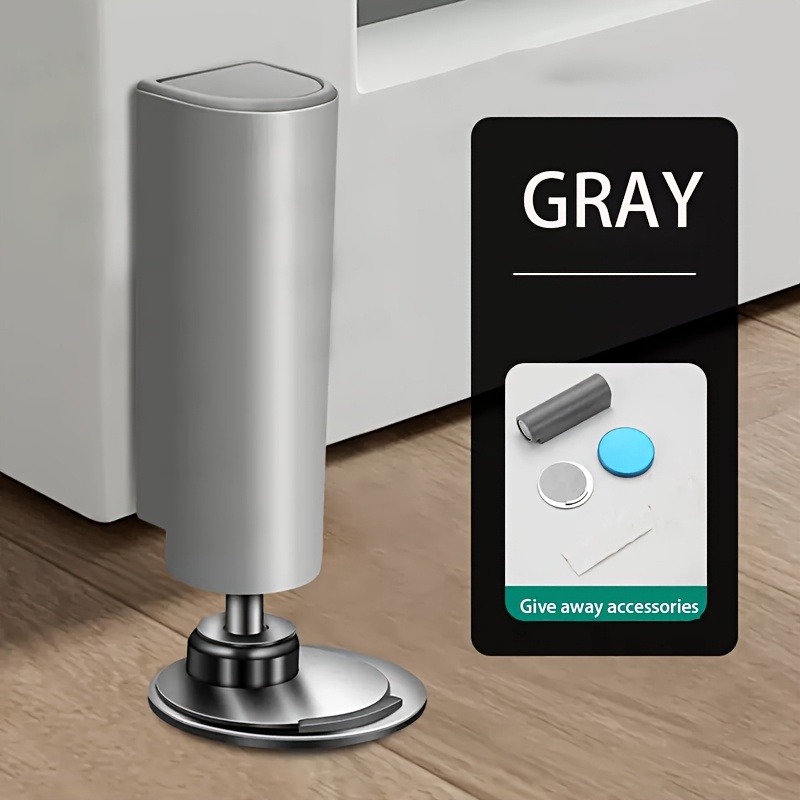 TEMU 1pc Invisible Ultra-narrow Door Stop No-drill Installation Anti-collision Door Buffer Strong Magnet Ultra-thin Bedroom Invisible Door Bumper