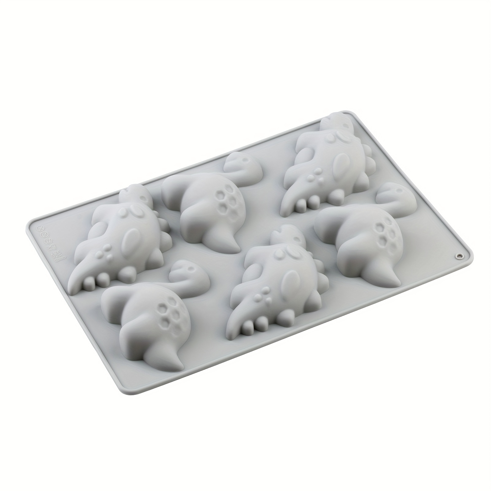 Image of 1pc Gray Silicone Dinosaur Cake Mold | Thick Candy Mold For Christmas And Birthday Dinosaur Desserts, Mousse, Cakes, Chocolate - Ailehopy