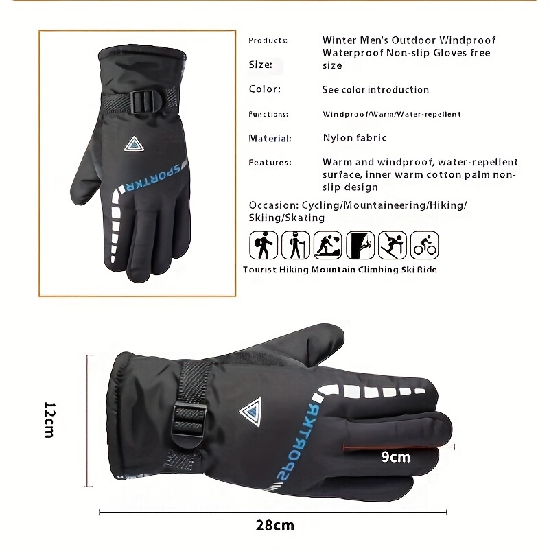 

Riding Gloves Ski Gloves Padded Thickened