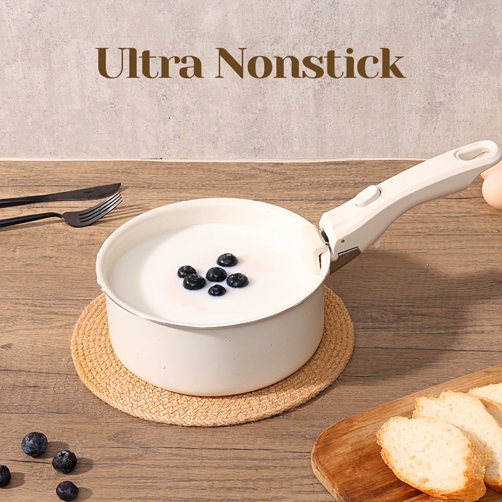 5pcs Non-Stick Ceramic Saucepan Set with Removable Handles