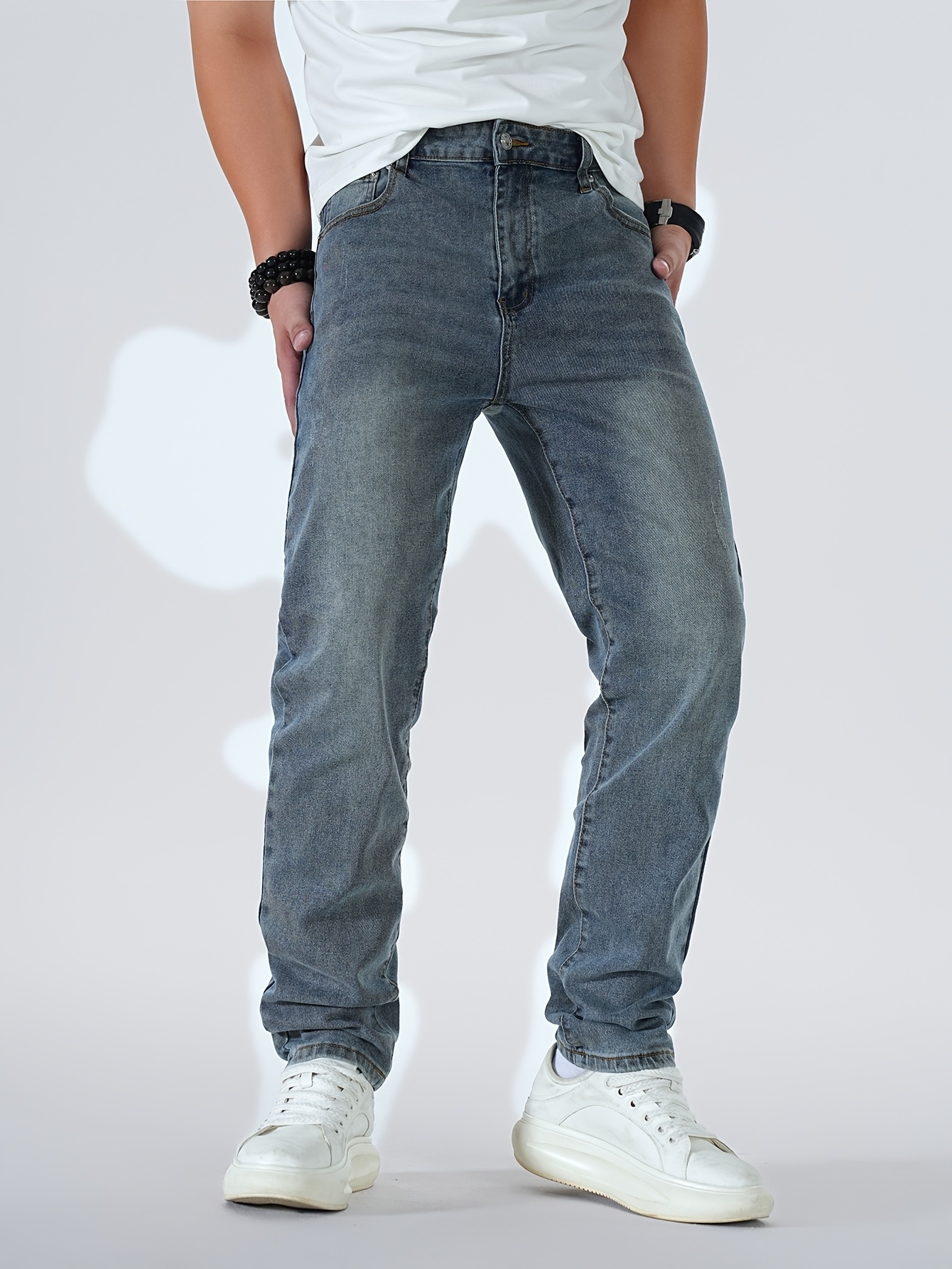 Men'S Elastic, Washable Denim Jeans That Can Be Worn in All Seasons, Featuring a Slim Fit Design, Perfect for Everyday Wear And Highly Versatile. #TB4273