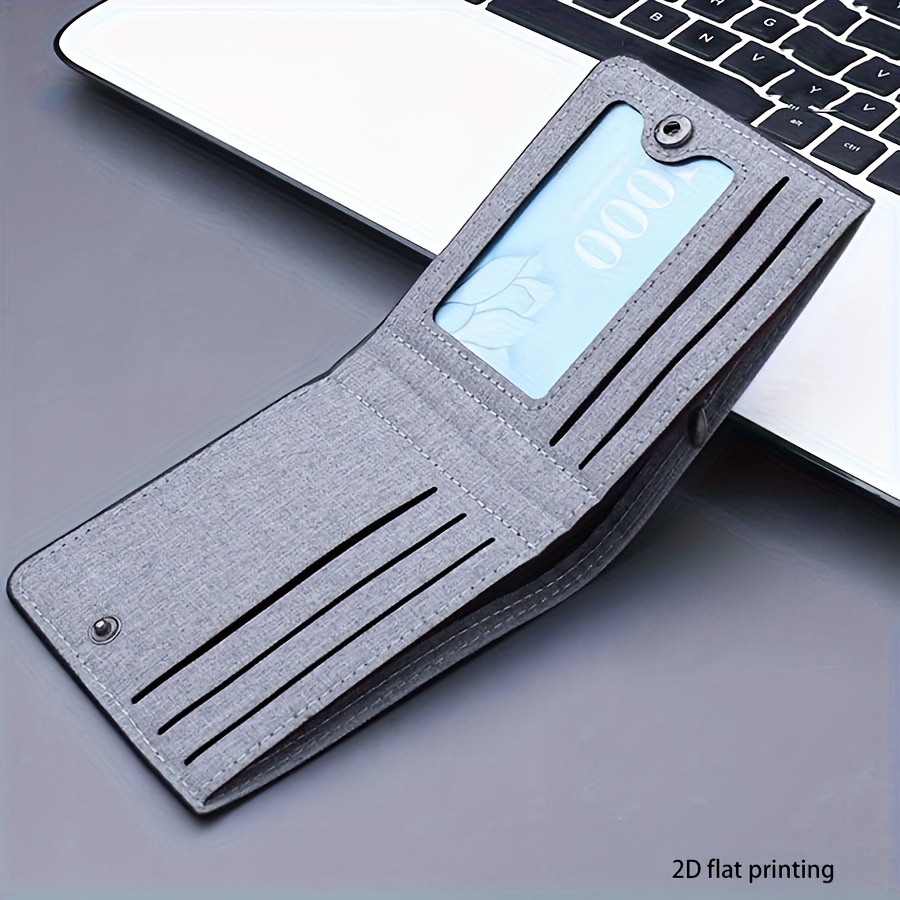 Nuevo Cartera Corta para Hombres con Patrón de Dinosaurio y Múltiples Ranuras para Tarjetas, Impresión Plana en 2D