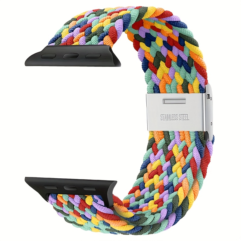 Woven Nylon Elastic Bands Are Suitable For Watch Models 49mm/45mm/41mm/44mm/40mm/46mm/42mm, Compatible With For Iwatch Ultra 2/1 Series 10/9/8/7/6/se/5/4/3, 38mm Straps For Men And Women.