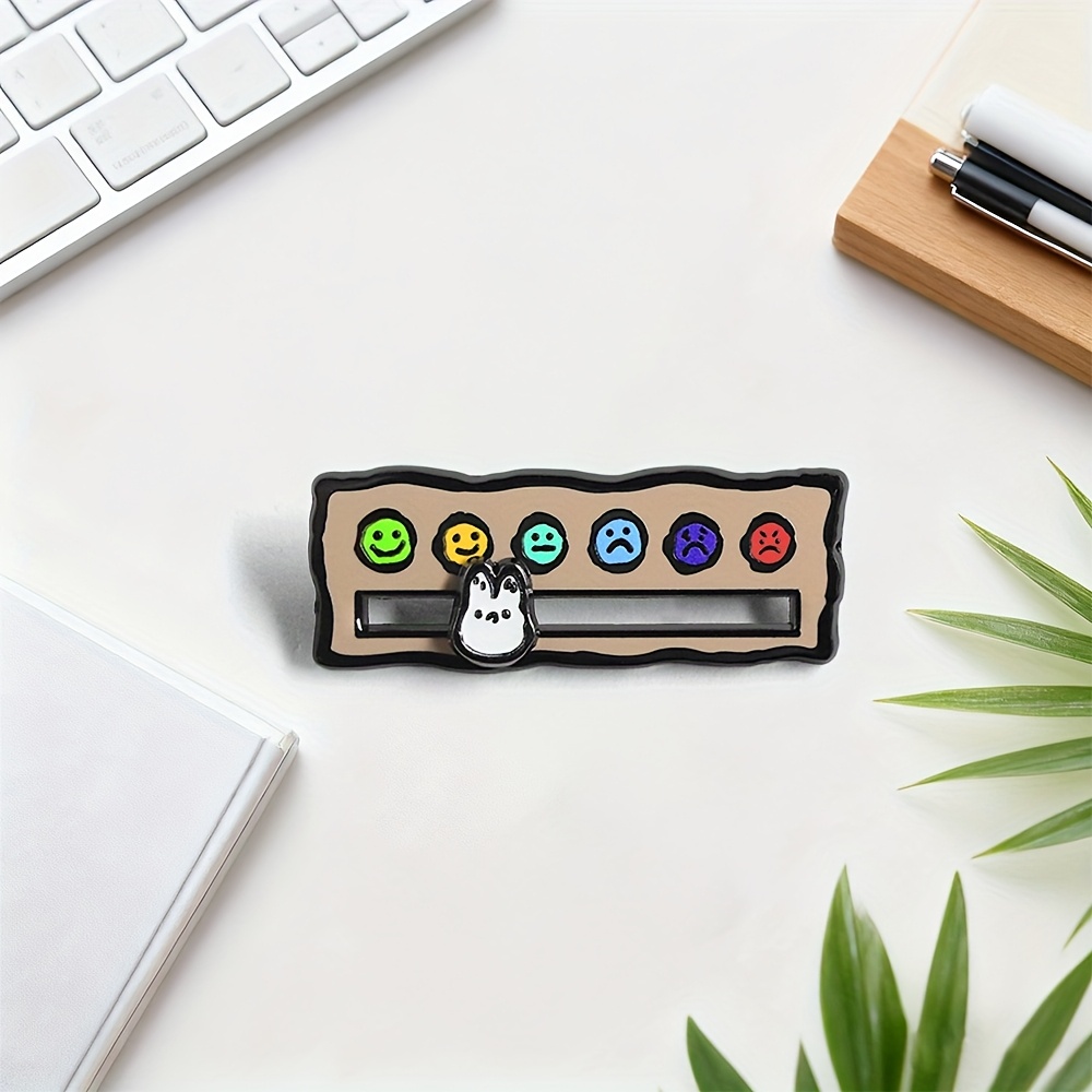 E-shop Mood Brosche, schlichtes Zeichen-Hasen-Design, Nischen-Kreativität, verschiebbare Farb-Abzeichen-Brosche, Geschenk-Accessoire, geeignet für