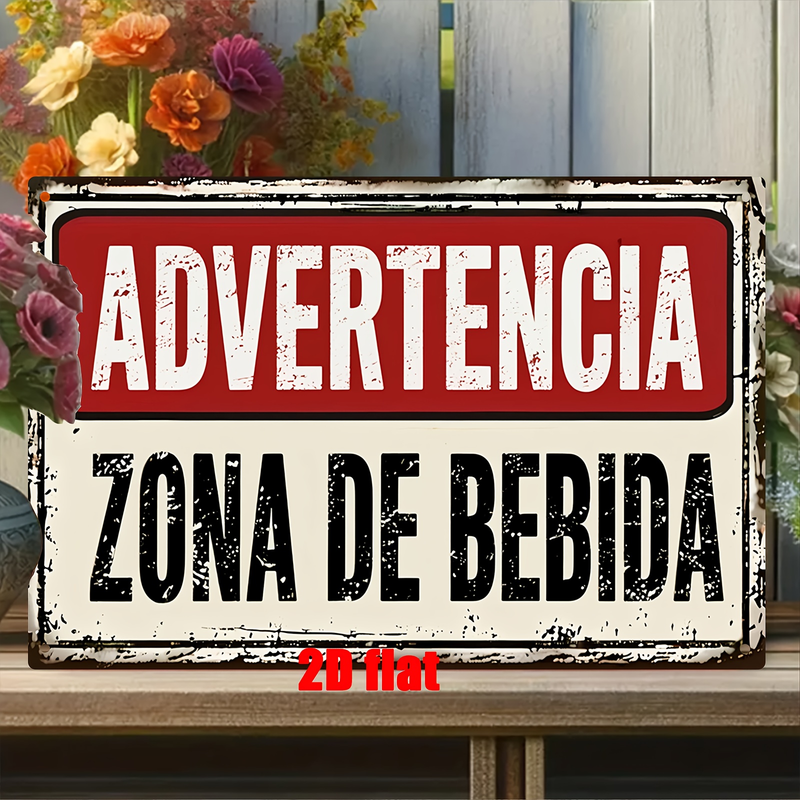 TEMU Letrero de pared metálico retro 2D con temática española, para bares, pubs, de hombre - Decoración vintage para zona de bebidas con placas de