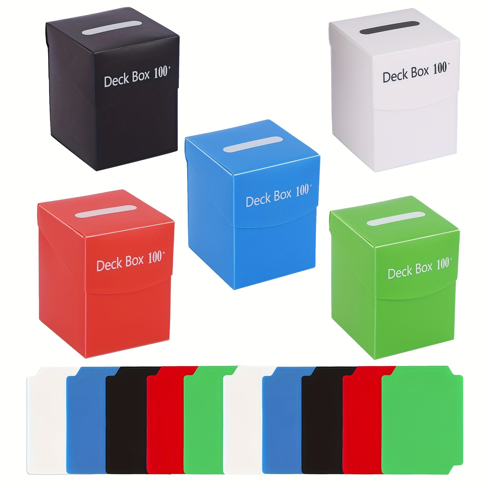 

5 Card Boxes, Card Box Can Hold Standard Cards, Card Box Comes With 2 Dividers