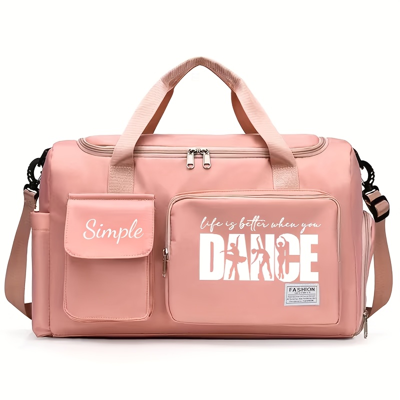 TEMU A Customisable Name Ladies Crossbody Bag With A Unique Dancer Pattern Print, Simple And Beautiful, With A Zipper Closure, Lined, Comp, With An