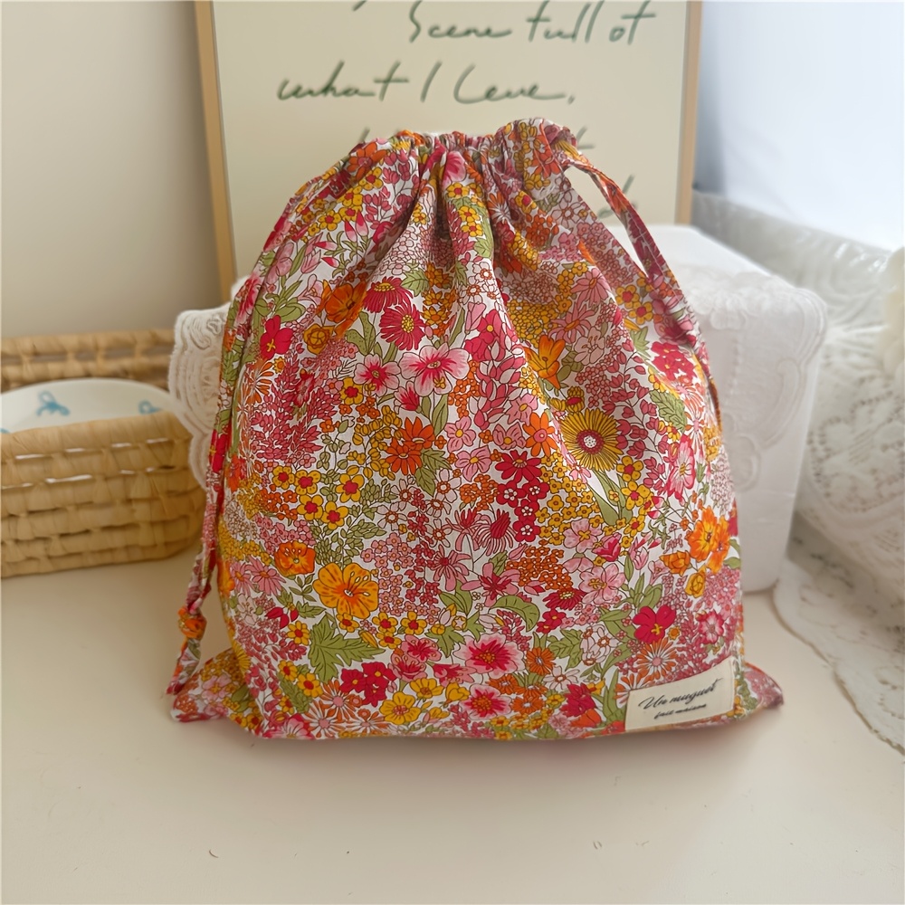 E-shop Geschenk für Sie/Ihn . niedlicher -Vintage-Druck-Beutel mit Kordelzug, Geschenktüte, Sortier-Aufbewahrungsbeutel, Haushalts-Staubschutzbeutel,