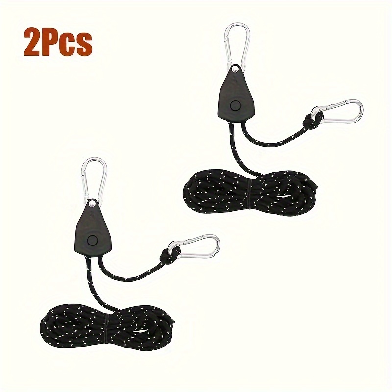 2pcs Lifting Rope Tightening Rope Tent Elastic Rope Metal