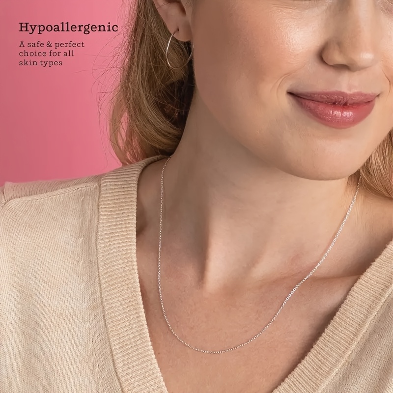 

925 Necklace. And . Hypoallergenic. Suitable For . Any Pendant. Upgraded . Italian . The For Women.