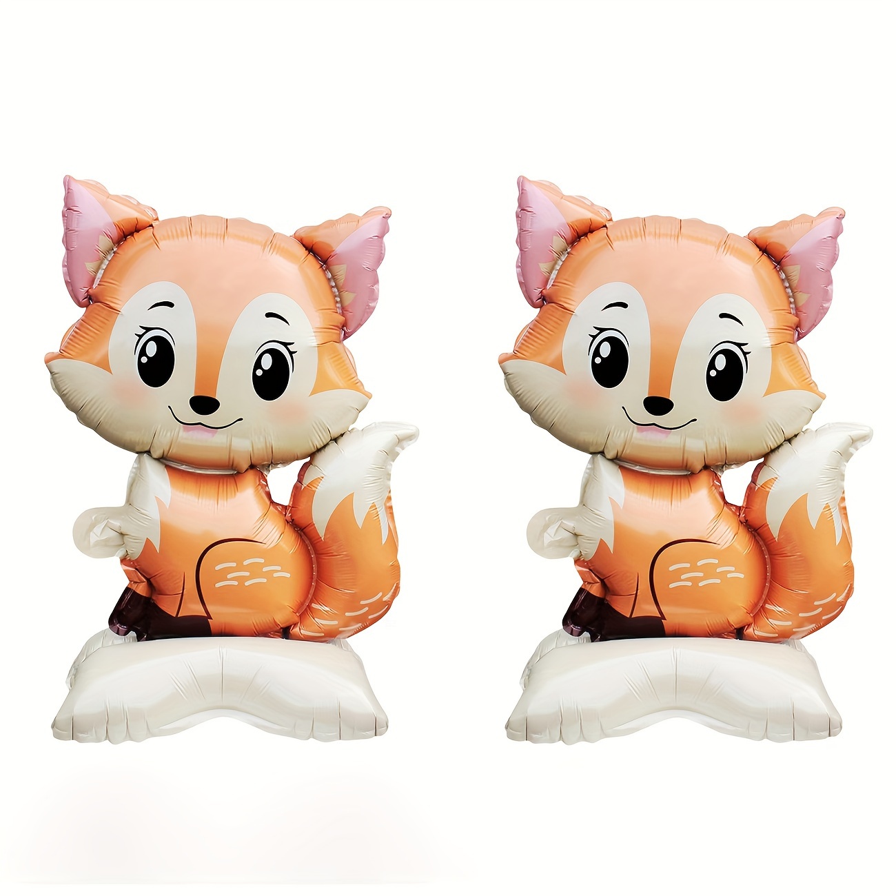 2pcs Foil Balloons, 24inch Base Fox, Great Holiday Gifts, Decorations For Themed Events, Birthdays, Carnivals, Christmas, Weddings, Etc