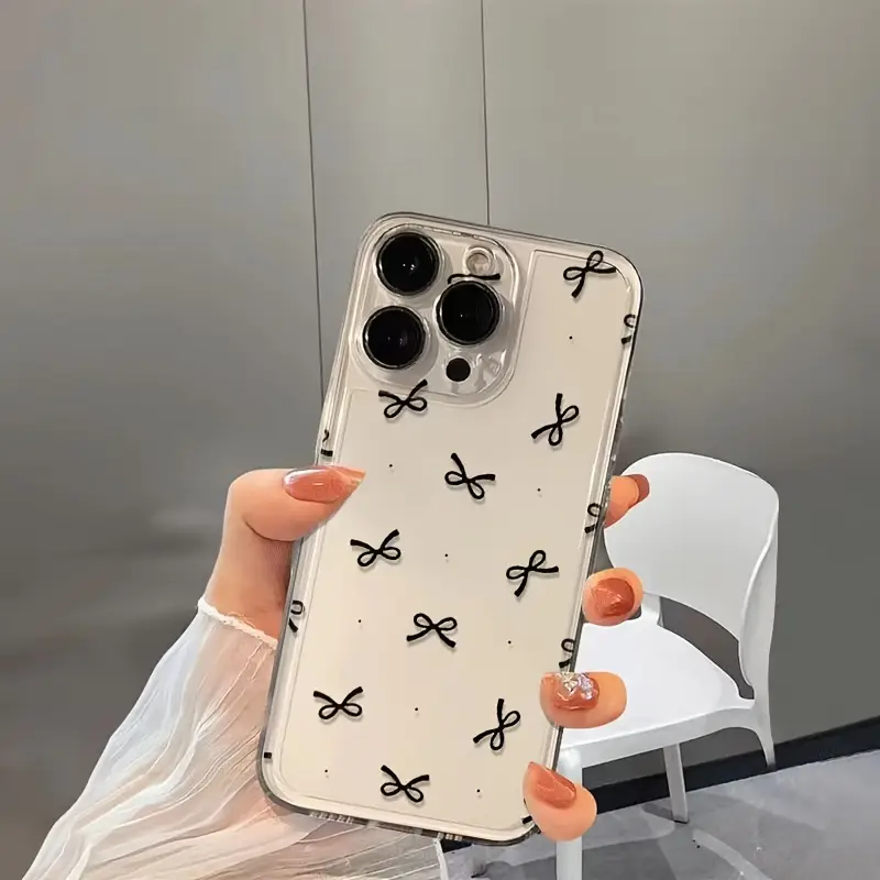 space simple black bow print phone case | Temu space simple black bow print phone case | Temu