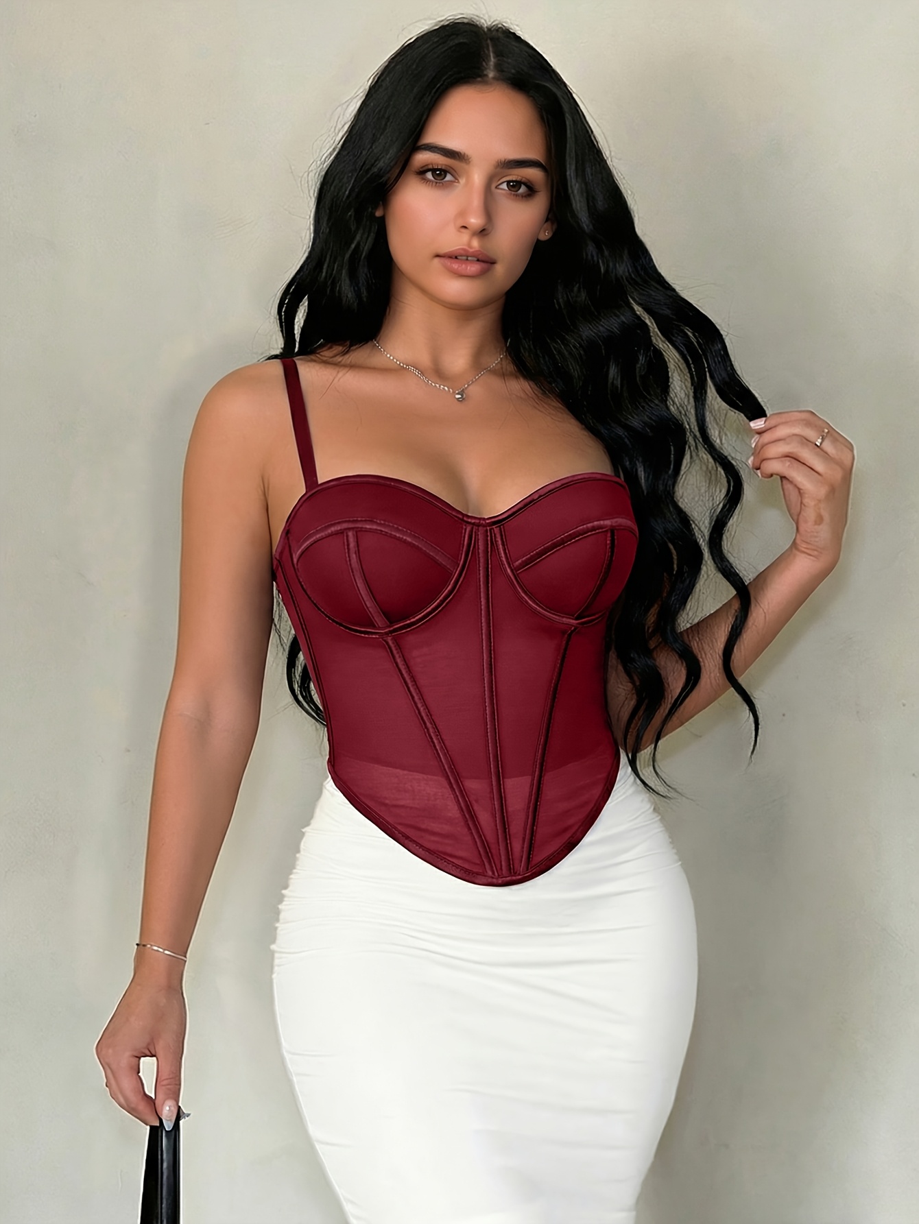 y2k womens solid color corset camisole bustier - Temu Cyprus