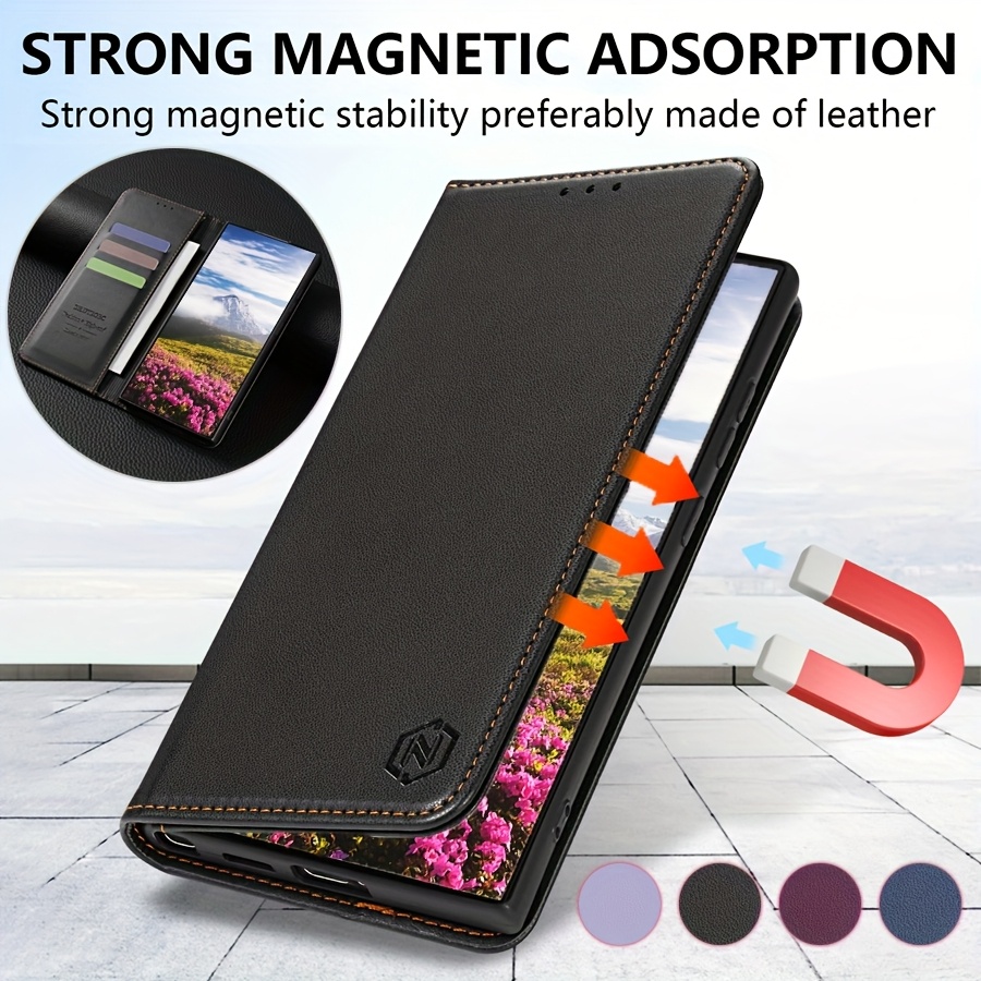 Husă pentru telefon: Portofel cu slot pentru carduri, suport magnetic, flip din piele artificială de înaltă calitate pentru for Galaxy S25 Ultra, S25 Plus, S25, A06, A16, A26, A36, A56, husă de protecție rezistentă la șocuri, portofel pentru carduri, design business