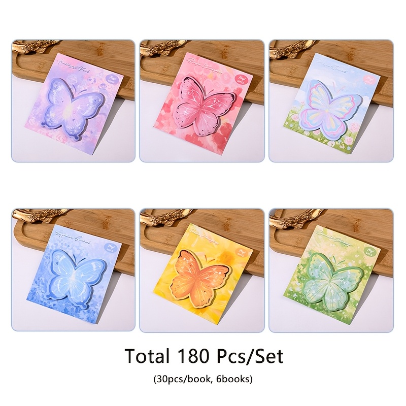 TEMU 180 pezzi di post-it colorati a forma di , ideali per quotidiani , post-it staccabili, carta per note portatile, post-it a tema , bellissimo per