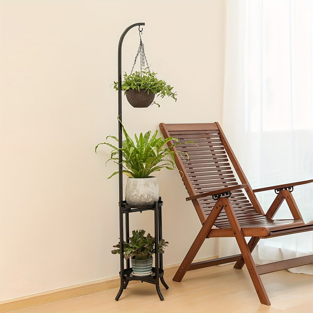 freestanding plant hanger Air Plant Shelf + Pot Trio
