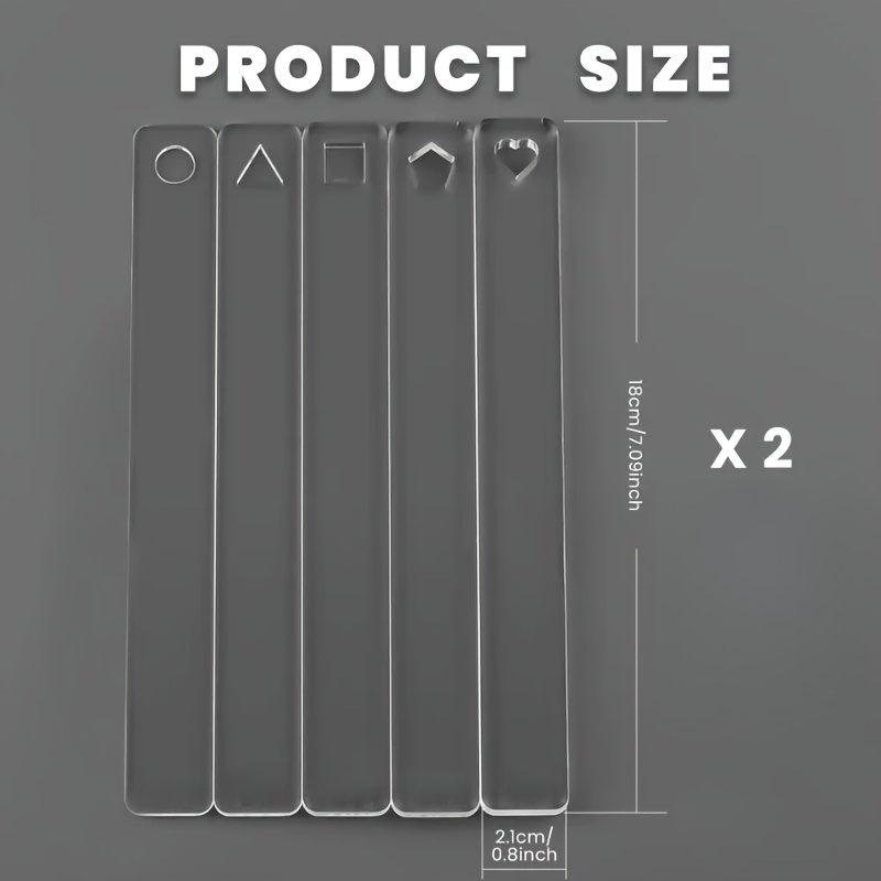 TEMU Set di 10 per livellare la spessore della acrilica - Strumento per tappetino da arrotolamento per principianti, dimensioni 2/3/4/5/6 mm, design