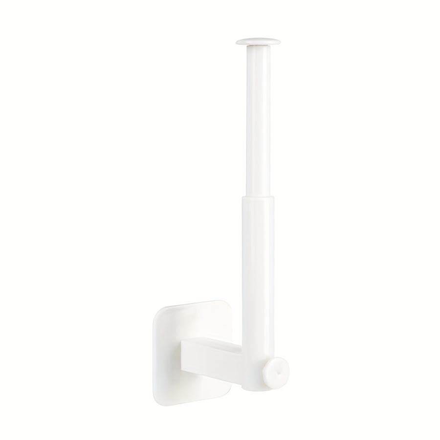 TEMU 1pc Gancho de Pared Sin Taladro, Portarrollos Ajustable de L, Soporte Multiusos para Baño, Adhesivo para Papel Higiénico, Ideal para Toallas y