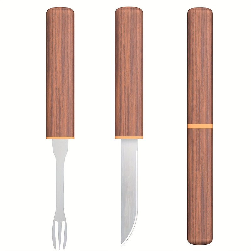 TEMU 1/ 2pcs Multifunctional Restaurant Knife And Fork Set, Knife And Fork, Pocket Knife, Paring Knife, Vegetable Knife, Steak Knife, Fruit Knife,