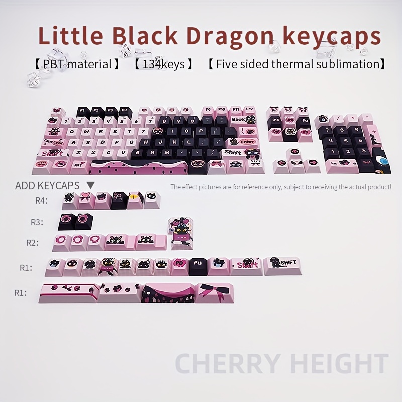 Original Design Pretty Cat Keycap MDA Profile PBT 135 Keys/Sets