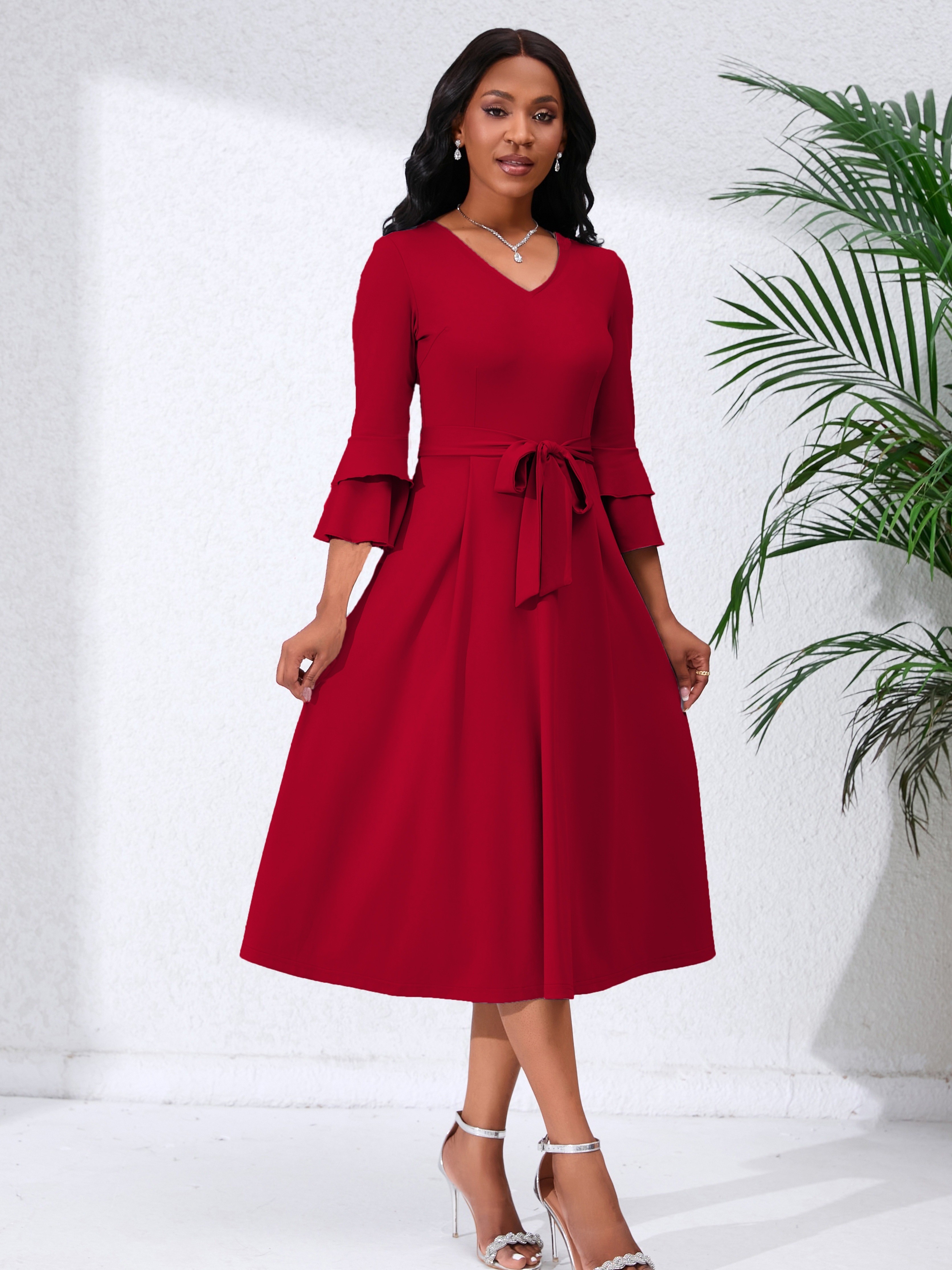 chinese dress ladies ALC Women's Lyn Striped Linen Midi Dress  Saint Bernard