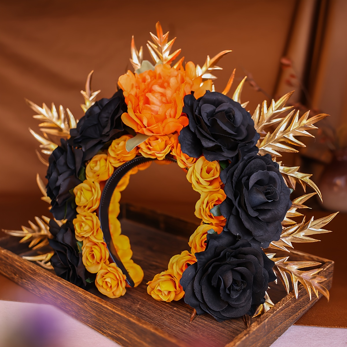 handmade   artificial flower hair ring womens hairpin hair decoration headwear hair tie wedding accessories Product details 1