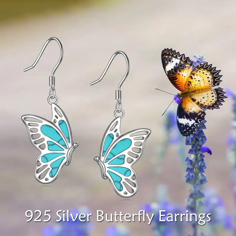 turquoise earrings sterling silver for women   jewelry mother day birthday gifts Product details 0