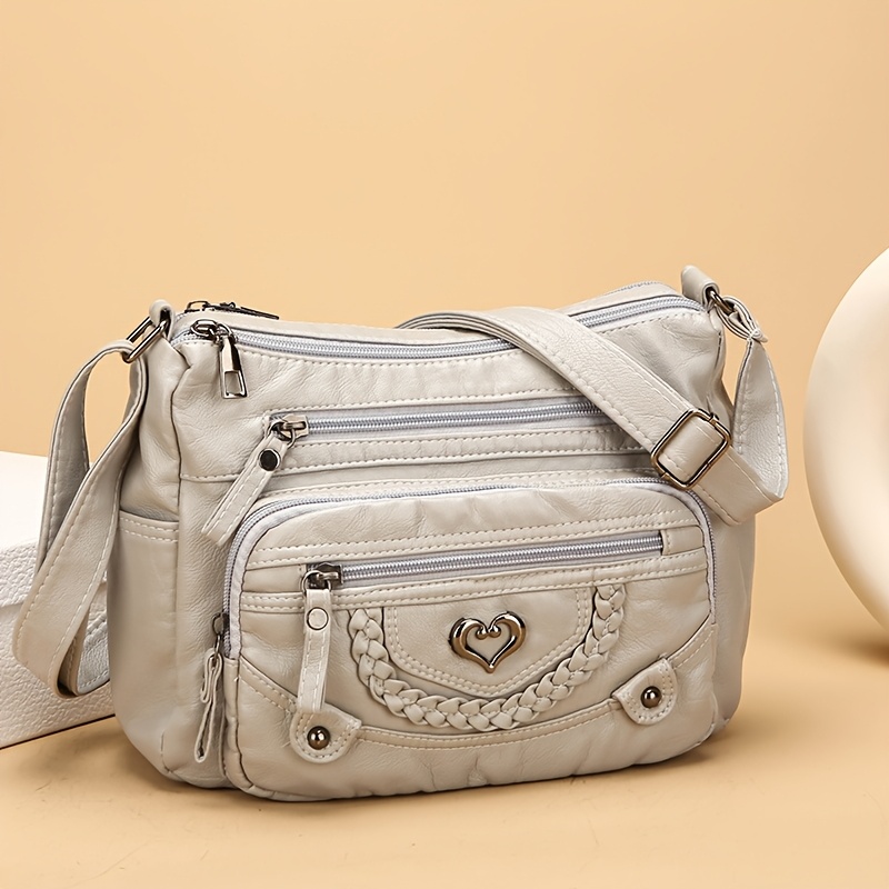 Image of Multi-compartment Tote Bag With Soft Texture, Stylish And Elegant Women's Bag, Easy And Elegant, Versatile And Suitable For Occasions, Large Capacity, Commuter Crossbody Bag