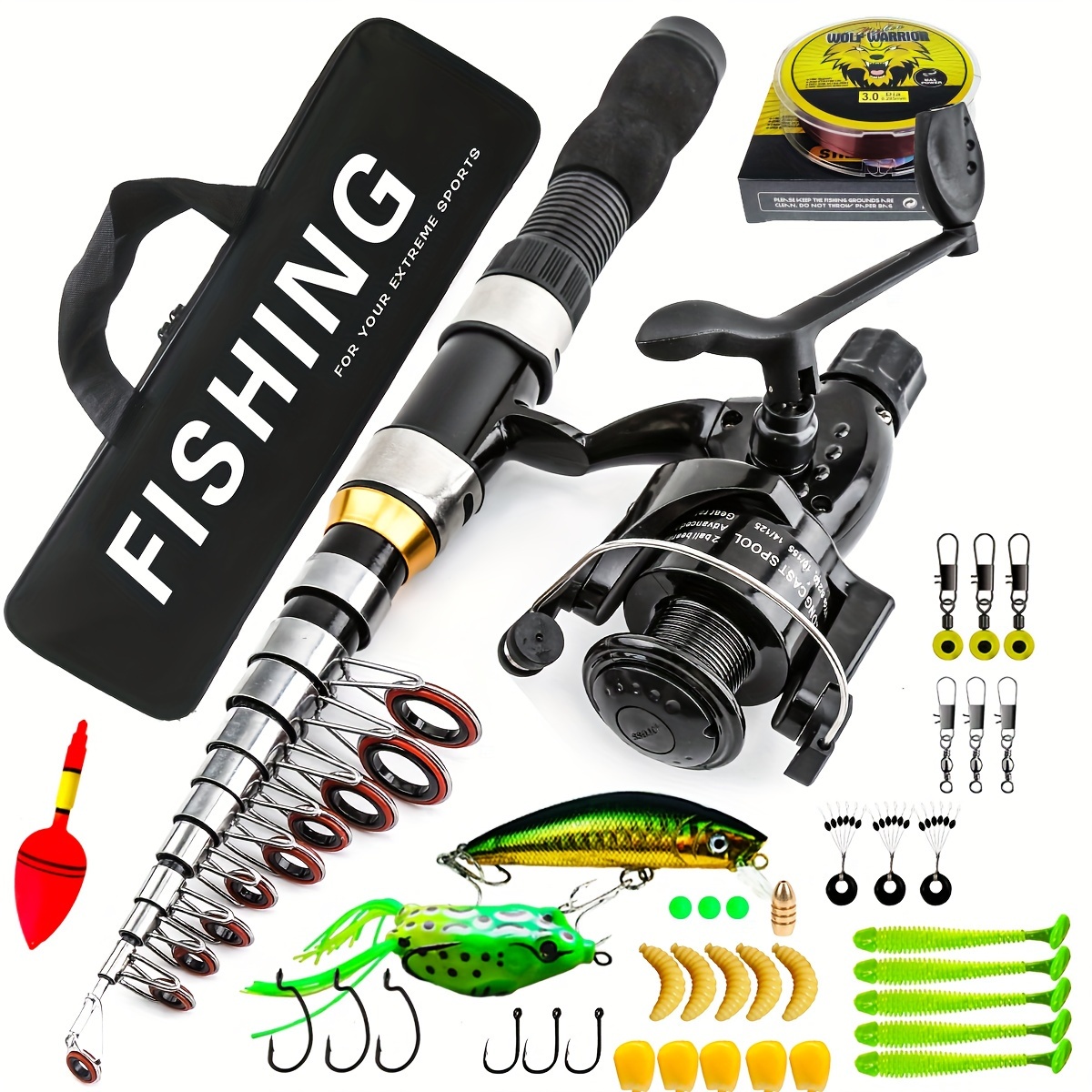 ODDSPRO Kids Fishing Pole, Portable Telescopic Fishing Rod and Reel Combo  Kit - with Spincast Fishing Reel Tackle Box for Boys, Girls, Youth,  Spinning Combos -  Canada