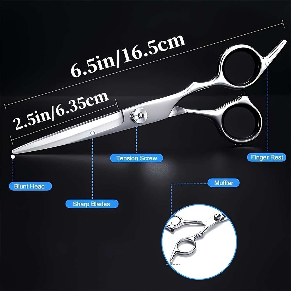 Professional Barber Scissors Set, Ergonomic 6.5-Inch Cutting Scissors