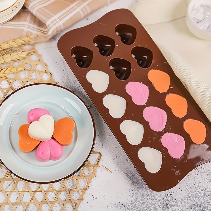 

1pc Heart-shaped Silicone Mold For Chocolate & Candy - , High-temperature Resistant, Diy Wedding Favors, Party Treats, Jelly & Ice Cubes - Food-grade Material, Easy To Clean, Chocolate Molds