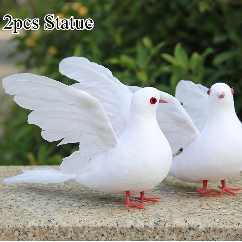 TEMU 2/ Blanche Artificielle de Simulation - Statue de Paix en Mousse, pour , Décoration de Jardin Extérieure, Statue de Réaliste Peut Être Utilisée