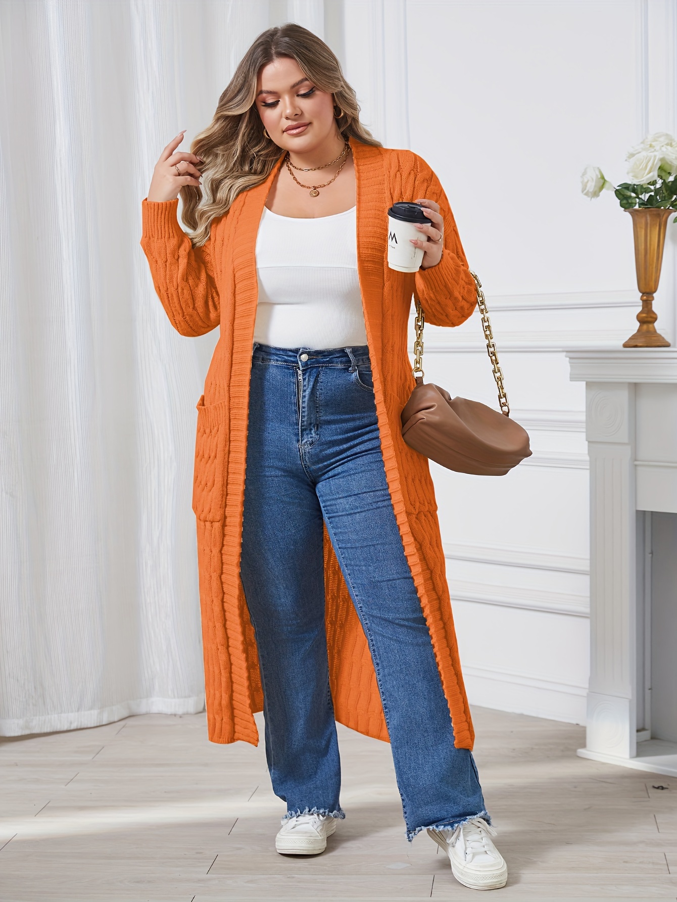 Tangerine Orange Plus Size Leggings