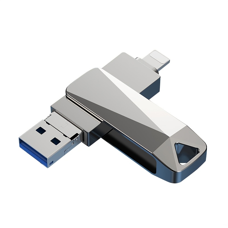 TEMU Flash Drive For Iphone, Available In 64gb, 128gb, And 256gb, Featuring Usb 3.0 Memory Storage. This 3-in-1 Otg Photo Stick Comes With A