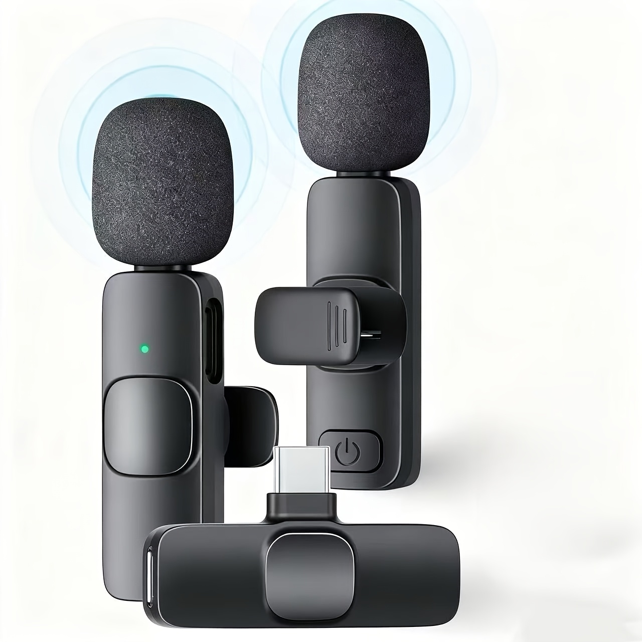 TEMU 2 Wireless Lapel Microphones Designed For Production, Audio Capture, Online Education, Outdoor Streaming, And Public Speaking. Offer High- And