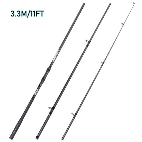 item picture carp fishing rod 11ft 3lb ultra light carbon fiber surf casting rod for long distance 2 tie straps strap random color