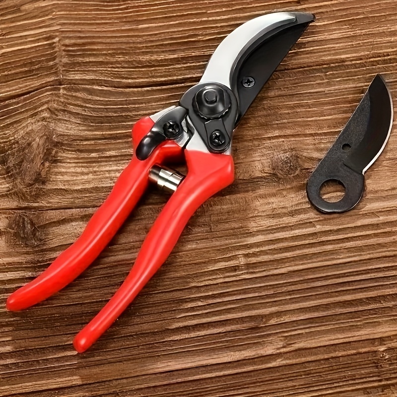 E-shop 2er-Set - Inklusive Hochleistungs-Gartenscheren Zubehör, Federbelastete Gartenscheren, Ultra-scharfe, langlebige manuelle Schere mit