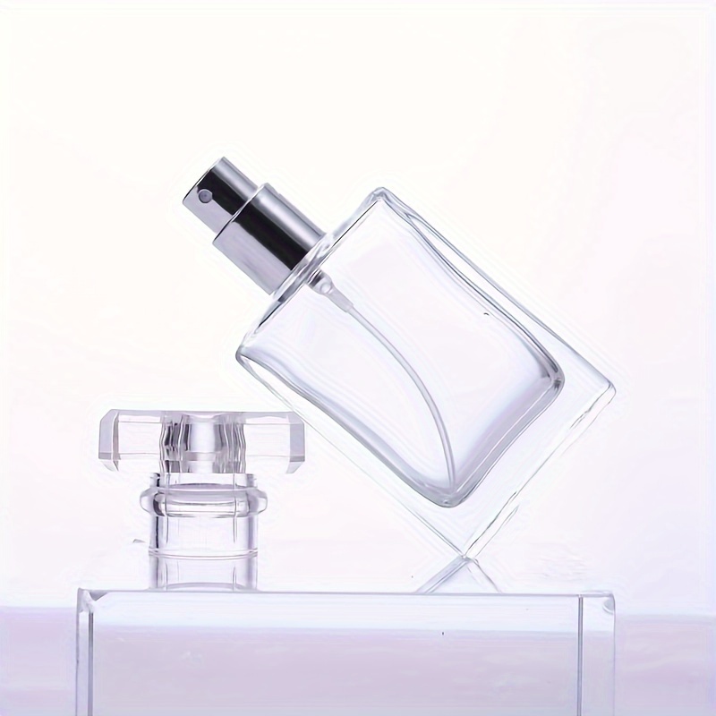 E-shop Glas Nachfüllbare Parfümflasche, 30ml 50ml Transparente Spiralflasche, Kosmetischer Feiner Nebelzerstäuber mit Sprühpumpe, Leere
