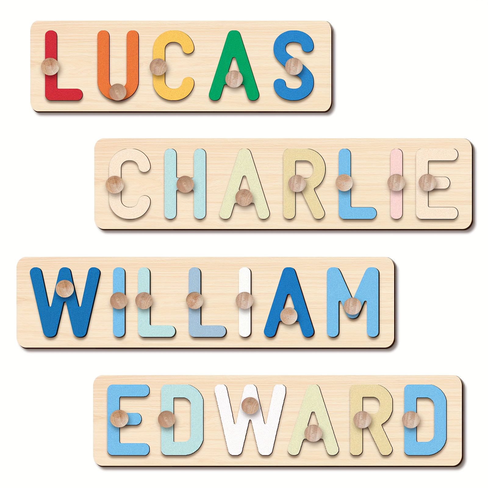 

Wooden - Personalized Name & , For Easter & Christmas Gifts, Rectangular , Unique Set