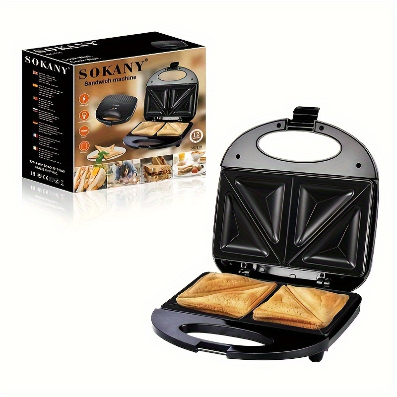 

Portable Sandwich Toaster Automatic Triangle Sandwich Toaster Double Sided Heating Toaster For Home/office Warming Breakfast For Your Family