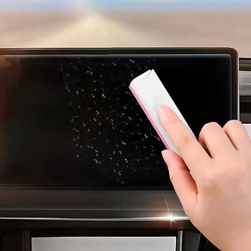 15ml portable car screen cleaner spray wipe combo no refills needed self fiber cloth for glass touchscreens dashboard interior cleaning hygienic car care sturdy handle car cleaning accessories details 1