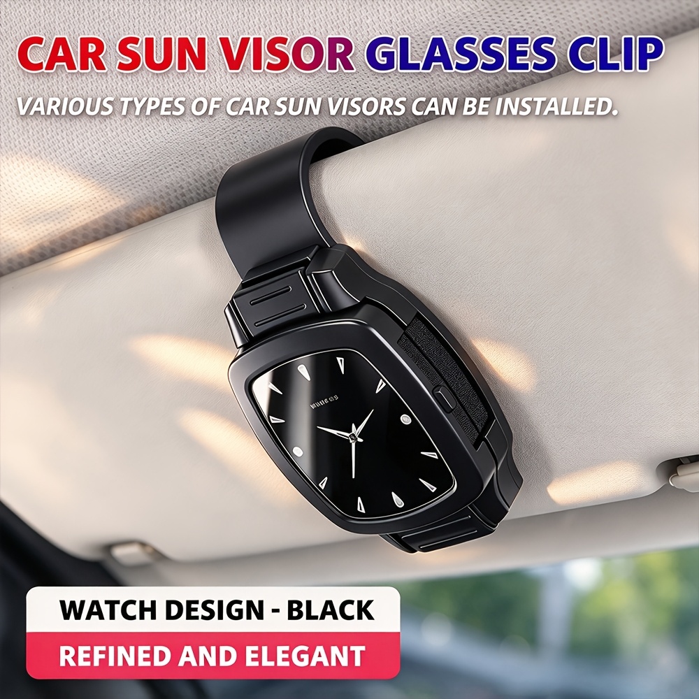 TEMU Porta Occhiali Auto - Ovali in Resina ABS Resistente, Facile Installazione Adatta a Tutti i Modelli, Clip per Occhiali Premium, Accessorio