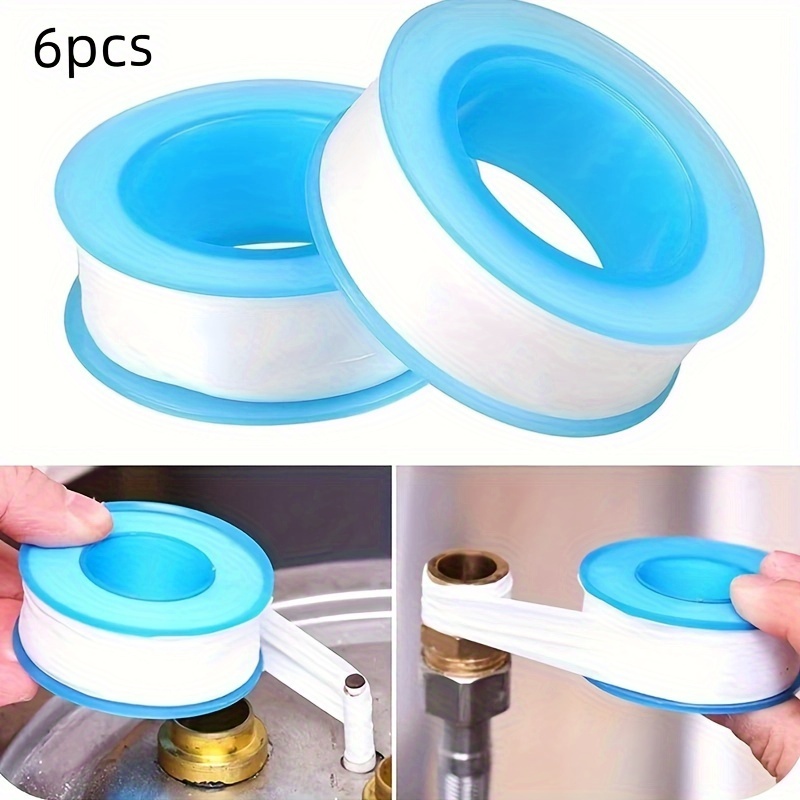 2/4/6/9/13/18pcs Plumbing Tapes, Ptfe Tapes, Sealing Tapes, Plumbing Tapes, Sealant Tapes, Thread Sealing Tapes, Plumbing Tape For Shower Heads, Plumbing Sealing Tapes, White
