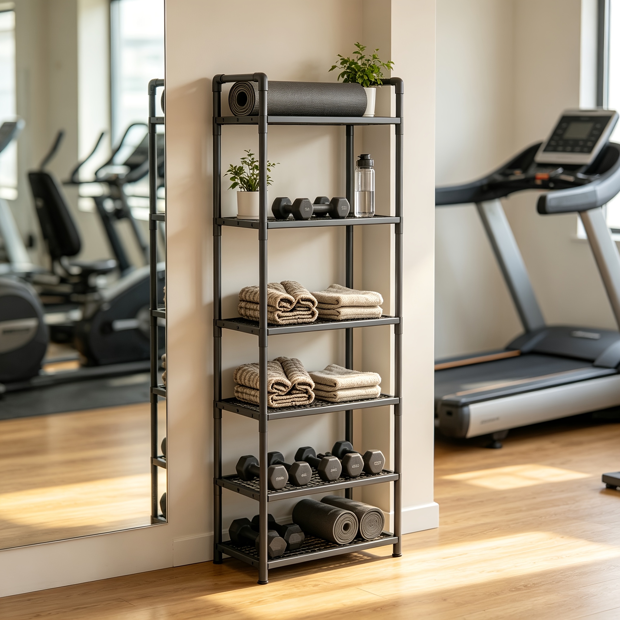Image of Five-layer Narrow Storage Shelf, Floor-standing Storage Shelf, Universal For , Study Rooms, And Sports Areas, Applicable To Multiple Spaces, Standing Shelf