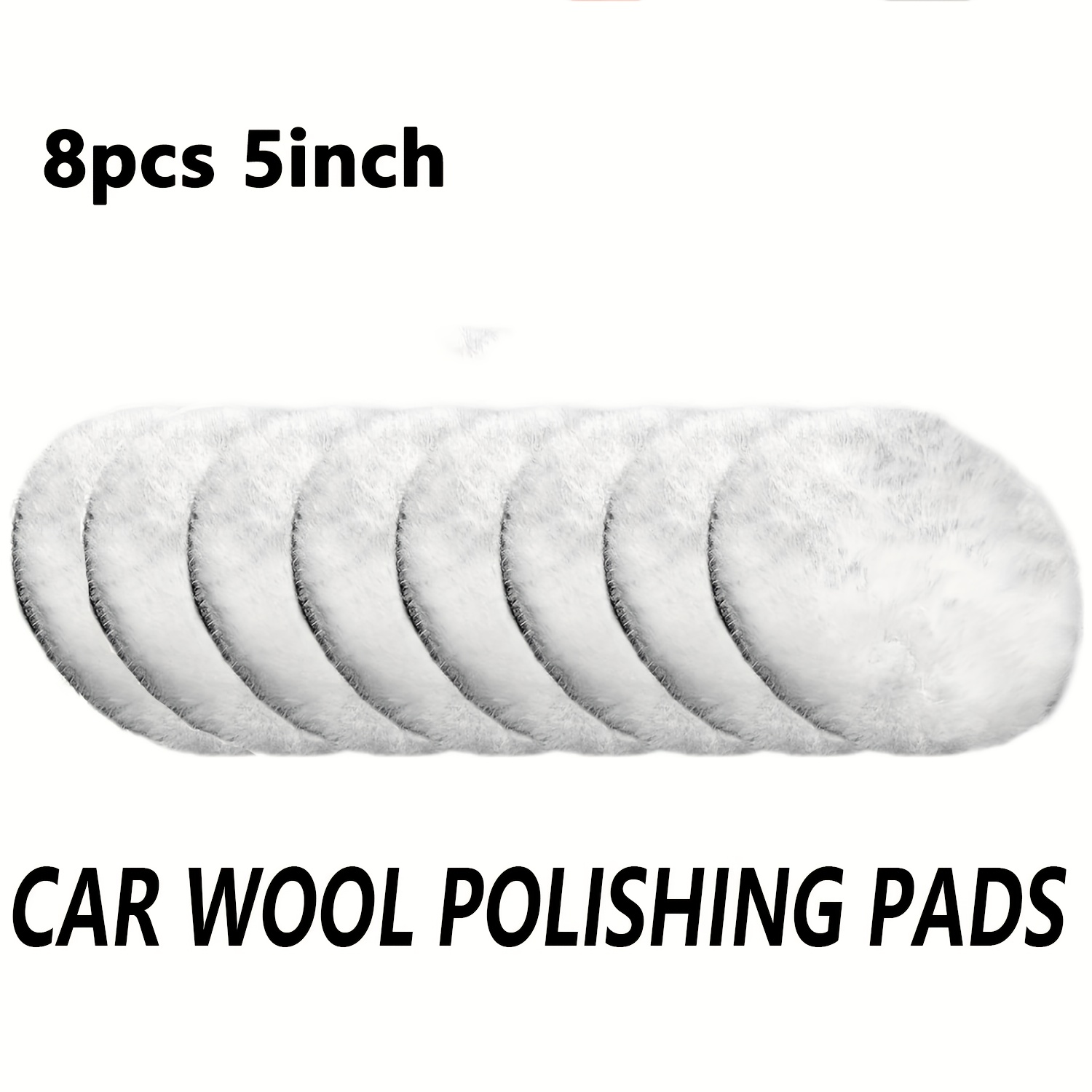 TEMU 8pcs 5-inch Wool Polishing Balls - Automotive Buffing And Polishing Pads, Compatible With Rotary And Random Orbital Polishers/. Polishing