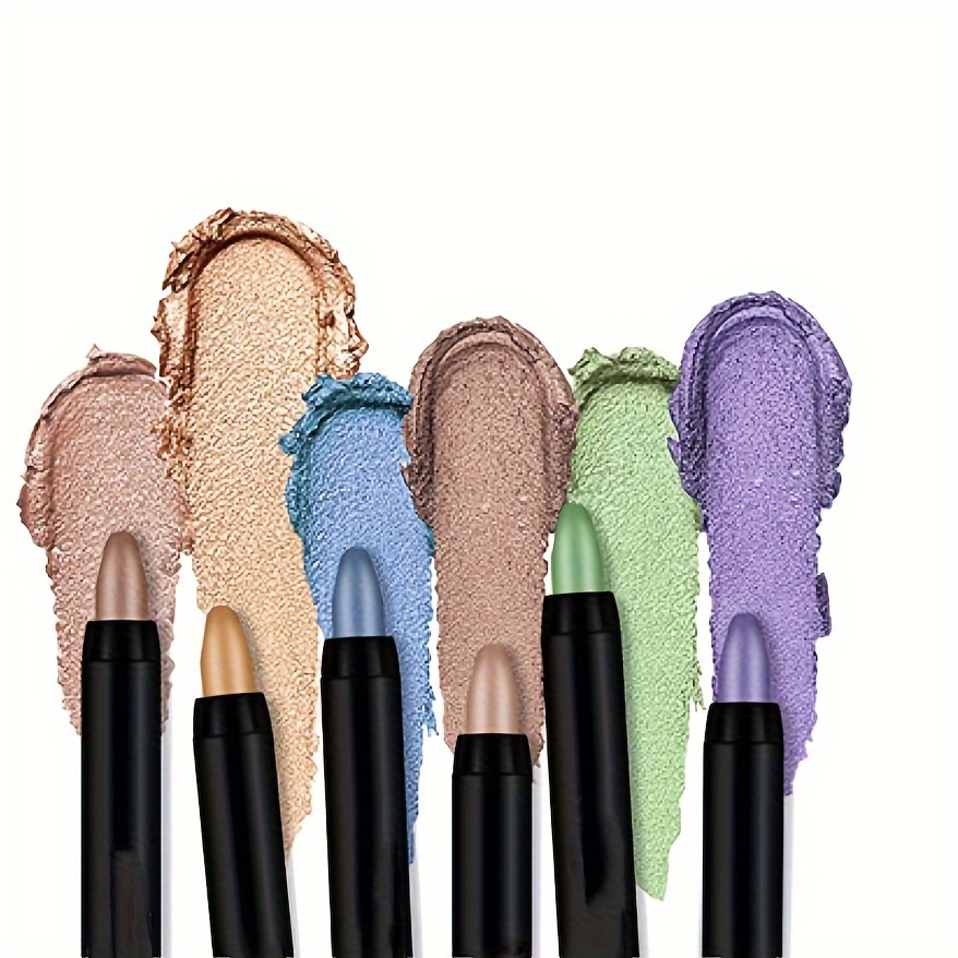 16-Color Matte & Shimmer Eyeshadow Stick - Long-Lasting, Waterproof, Blendable, Smudge-Proof for Precise Eye Makeup - Perfect for Dates, Parties & Birthdays - Sophisticated Look with Metallic Shades, Birthday Makeup | Rotating Mechanism | Smudgeproof Makeup