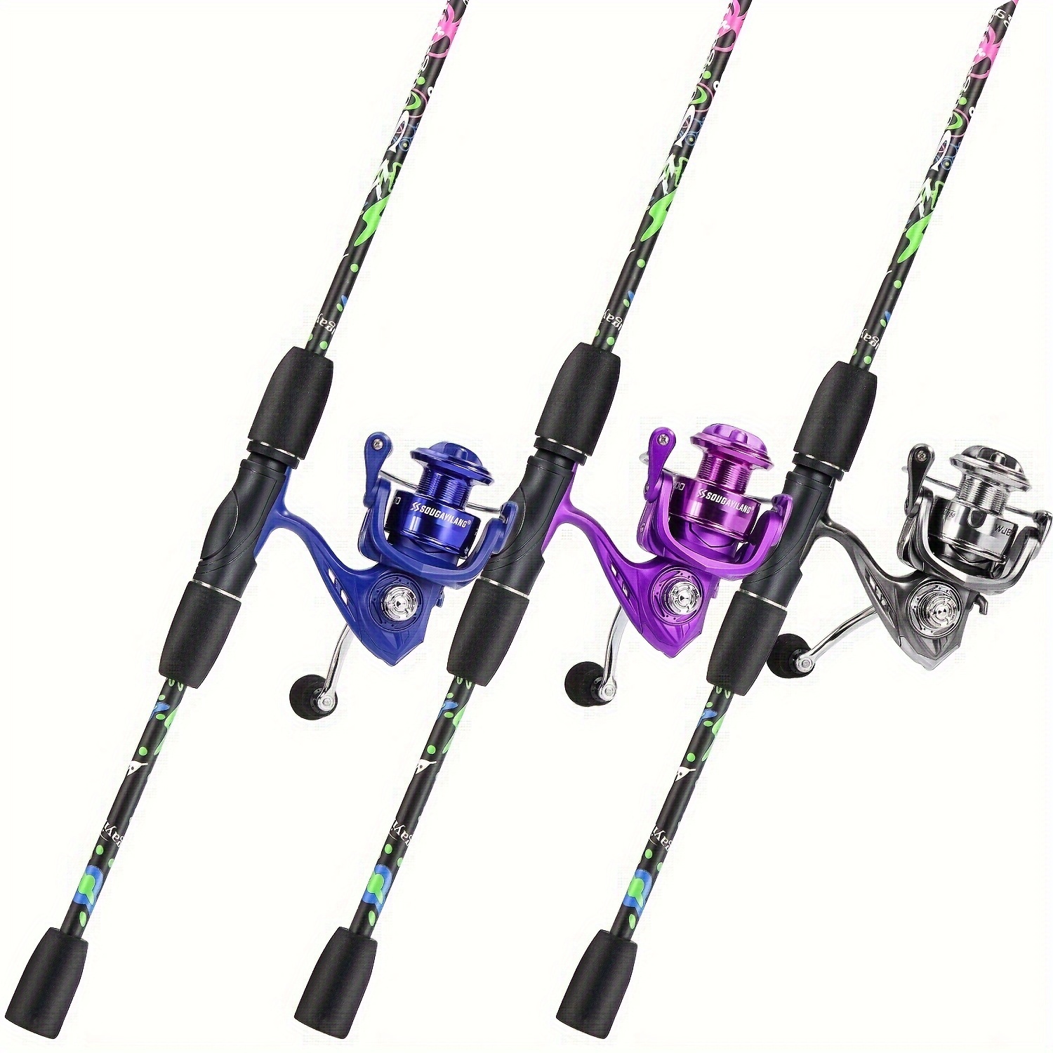 big 5 fishing rod and reel Ross Canyon Game 100 drag system and a 4 Saltwater 8' Spin Combo with