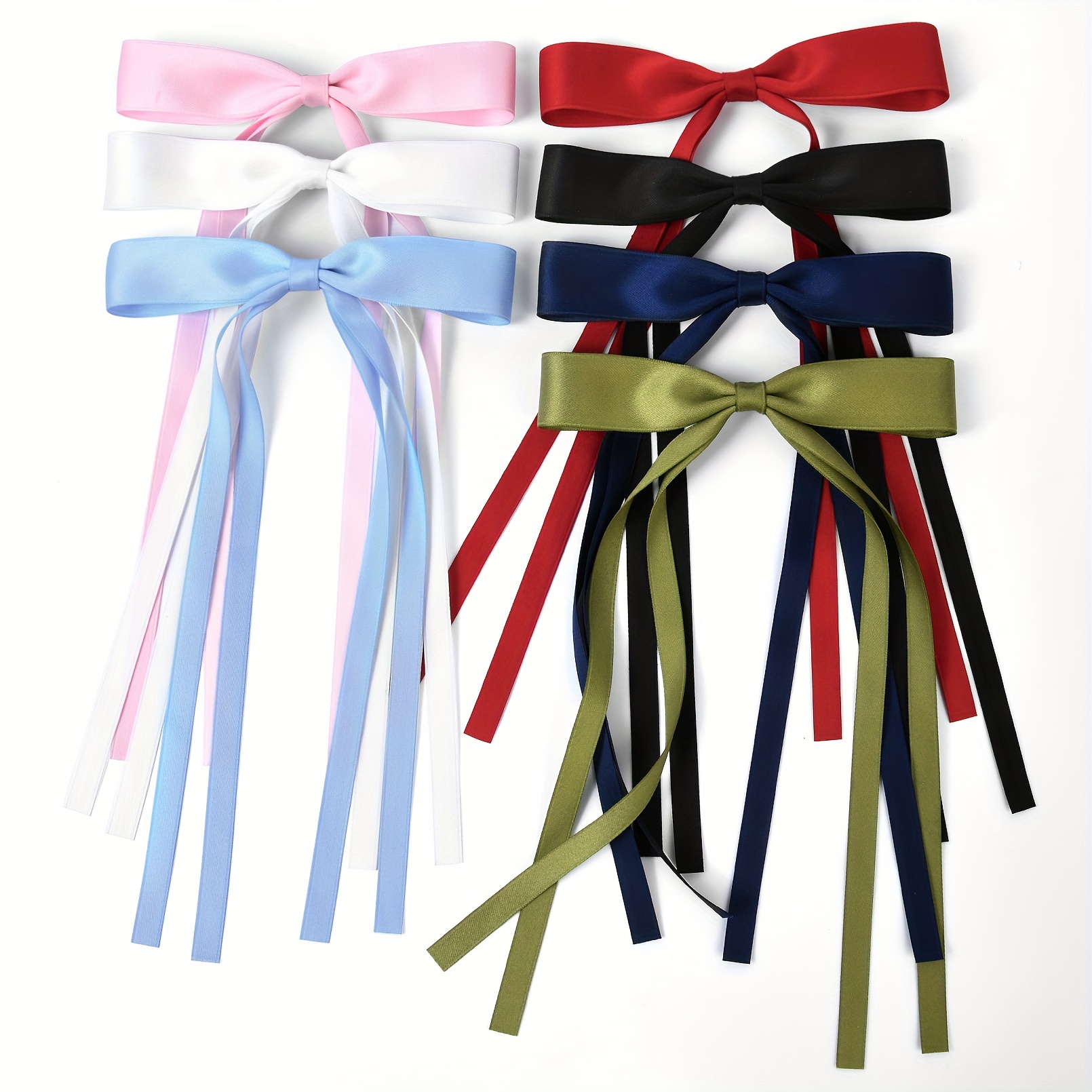 GetUSCart- LFOUVRE Bow Hair Clips, 4pcs Hair Bows for Women, Hair Clips Bow  with Long Tail, Tassel Ribbon Hair Clips for girls, Claw Clips with Bow,  Bowknot Barrettes, Hair Accessories for Women