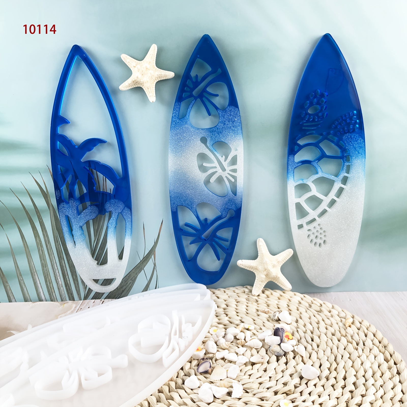 

Ocean-inspired Surfboard Silicone Mold For Wall Decor - Hollow Design, Perfect For Living Room & Home Background